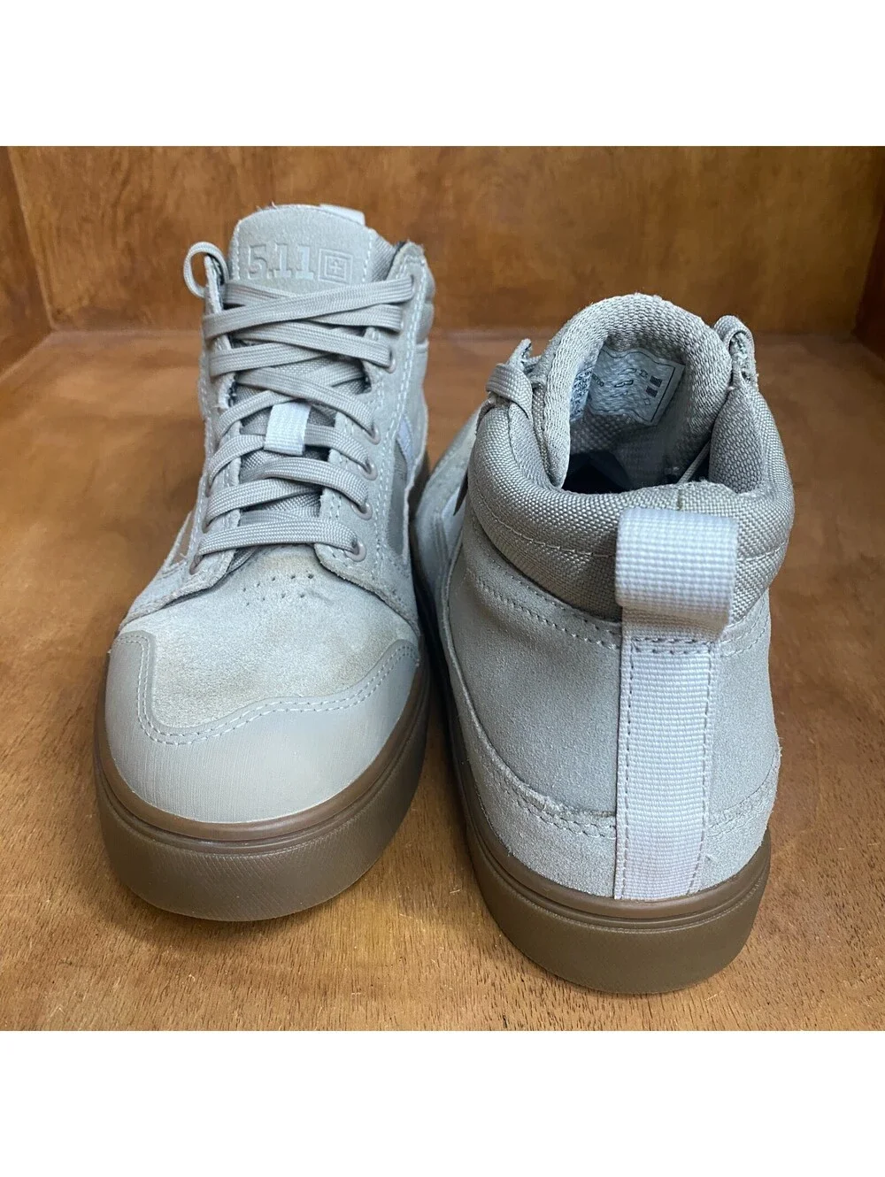 5.11 Tactical Norris Sneaker Shoes Men 8.5 Khaki Suede Puncture Resistant Vibram